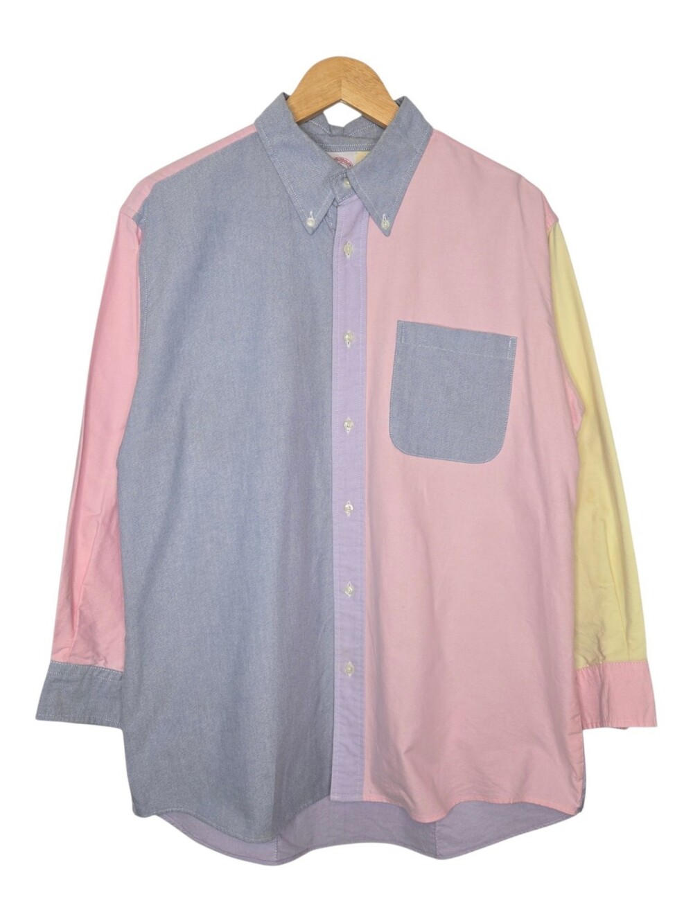 Brooks Brothers Mens Regent Regular Fit Pastel Multi Color Fun Sport Shirt Large